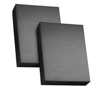 SUNNYNEST Foam Balance Pad Stability Training Cushion Non Slip Sweat Resistant Extra Thick TPE Exercise Mat for Physical Therapy Core Strength Sensory Integration Home Gym (Black 2PCS, 20x30x5cm)