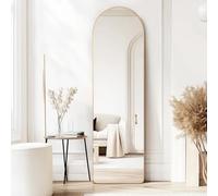 SUNNYNEST Full Length Mirror 150x40 cm - Arched Body Mirror with Aluminum Frame Large Wall or Standing Mirrors Hanging Leaning or Freestanding Modern Floor Mirrors (Gold, 150x40cm)