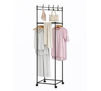 SUNNYNEST Heavy-Duty Metal Multi-Functional Rotating Clothes Drying Rack Home Clothes Drying Rack Bedroom Clothes Hanger Coat Rack Storage Rack (Black Square)