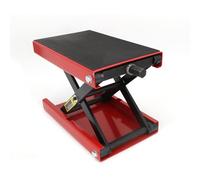 SUNNYNEST Motorcycle Lift 1100lb Motorcycle Scissor Lift Jack with Wide Deck & Safety Pin 4-13inch Center Hoist Crank Stand Steel Scissor Jack for Street Bikes Cruiser Bikes Touring Motorcycles (Red)