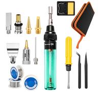 SUNNYNEST Portable Butane Soldering Iron Kit Cordless Gas Soldering Pen for Electronics Repair DIY Welding Tool Set for Household Appliance Repair Wood Burning & Heat Shrink Tubing