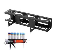 SUNNYNEST Sealant Tube Holder Rustproof Mastic Cartridge Organiser Garage | Holds 6 Tubes and Nozzles Wall Mounted Storage Rack for Workshop, Plumbers & Trade Vans