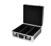 SUNNYNEST Singles Vinyl Record Carry 90CDs Capacity CD Storage Box Holder with Lid Media Disc Organizer Case for DVD Blu-ray Games Sturdy Stackable Design Perfect for Home Office (44.5X45X21.5CM)