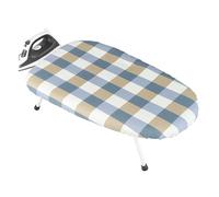 SUNNYNEST Table Top Ironing Board Foldable Ironing Board with Iron Rest - Non-Slip Folding Legs, Compact Steam Iron Table Portable Ironing Boards for Home & Travel Use (Black and White Checkered)