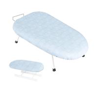 SUNNYNEST Table Top Ironing Board Foldable Ironing Board with Sleeve Rack Non-Slip Folding Legs, Compact Steam Iron Table Portable Ironings Boards for Home Travel Use (Blue)