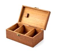 SUNNYNEST Wooden Sewing Box Organizer with Complete Sewing Kit, Premium Wooden Sewing Basket with Compartments, All-in-One Home Sewing Accessories Storage for Beginners (Brown No accessories included)