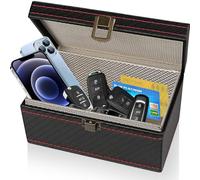 SunnyOcean Faraday Box for Car Keys, Keyless Car Key Signal Blocker Box, Large RFID Signal Blocking Box, Carbon Fiber Faraday Cage, Anti-Theft, Anti-Scanning, Anti-GPS Tracking, 6.69 x 4.84 x 3.74 in