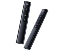 SunnyOcean Wireless Presenter Remote - USB-C Rechargeable Red Light Pointer with Timer, LED Display, Volume & Hyperlink Control, 2.4GHz PowerPoint Clicker for Prezi, Mac, Windows, Teachers - Black