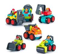 SunnyPal Toys for 1 2 Year Old Boy Gifts - 6 PCS Mini Trucks, Digger Toys Toddler Boys Age 1-2 First Birthday Easter Stuffer