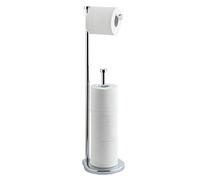 SunnyPoint Free Standing Bathroom Toilet Paper Holder Stand with Reserve, Reserve Area has Enough Space for Jumbo Roll (Chrome)