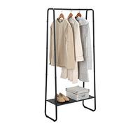 SunnyPoint Freestanding Clothes Garment Rack, Organizer Closet (BLK)