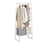 SunnyPoint Freestanding Clothes Garment Rack, Organizer Closet (WHT)