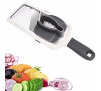 SunnySanji Handheld Mandoline Slicer, Adjustable Mandoline Vegetable Slicer with Safety Guard&Lock, Stainless Steel, Mandolin, Cabbage/Cheese/Onion/Potato/Apple/Lemon Food Slicer, 3-Slice Thickness