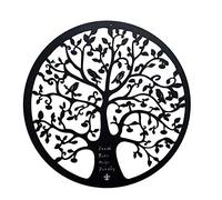 Sunnyushine Tree Of Life Wall Art Metal Decorative Artwork Iron Indoors Outdoors Garden Plaque Wall Hanging Art Lily Interior Wall Decoration