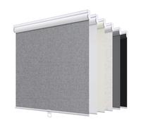 Sunoff Blackout Roller Shades Blinds Cordless for Windows Pull Down Room Darkening Door Blinds with Thermal Insulated Easy to Install for Living Room,Bedroom,Home,Office,Heather Grey 22.5" W x 72" H