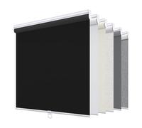 Sunoff Blackout Roller Shades Blinds Cordless for Windows Pull Down Room Darkening Door Blinds with Thermal Insulated Easy to Install for Living Room,Bedroom,Home,Office Bathroom Black 23" W x 72" H