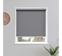 Sunoff Blackout Roller Shades Blinds Cordless for Windows Pull Down Room Darkening Door Blinds with Thermal Insulated Easy to Install for Living Room,Bedroom,Home,Office Bathroom Grey 23" W x 72" H