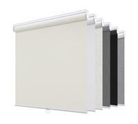 SUNOFF Blackout Roller Shades Cordless Blinds for Windows Pull Down Room Darkening Door with Thermal Insulated Easy to Install for Home,Office,Bedroom 45 W x 72 H(114W cm x 183H cm),Beige