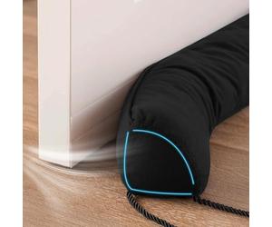 Sunolga 36" Door Draft Stopper Blocks Hot and Cold Air with Removable Washable Cover for Gaps Up to 3", All-Season Seal for Noise, Door Sweep for Bottom of Door and Window, Home Essentials, Black