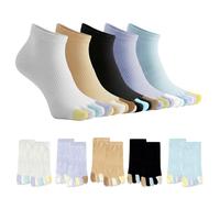 Sunolkie Cotton Toe Socks Women, Casual Five Finger Socks, Comfortable Crew Socks, Breathable Athletic Socks, Multicolor-g, One size