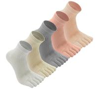 Sunolkie Women’s 5 Pairs Socks - Breathable Cotton Crew Socks with Fun Striped & Vintage Designs, Comfortable Casual Sport Socks, One Size UK 2.5-5.5 / EU 35-38.5 / US 5-8 (Multicolor-B)
