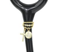 SUNOR ute Stethoscope Charm Tag for Nurses, Gold Cross and Initial Letter Pendant Charms Personalized ID Tags Decor Accessories，Present for Pediatric Doctor Vet Tech Veterinary Medical Worker
