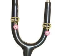 SUNOREEK Spark Bling Stethoscope Charms for Nurse, Cute Evil Eye Stethoscopes Decor Id Name Tag Personalized Accessories, Custom Present for Nurses Pediatric Veterinarian, Medical Worker Doctor