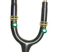 SUNOREEK Spark Bling Stethoscope Charms for Nurse, Cute Evil Eye Stethoscopes Decor Id Name Tag Personalized Accessories, Custom Present for Nurses Pediatric Veterinarian, Medical Worker Doctor