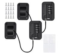 SUNOYA Fridge Lock with Code No Drilling, 2 Pieces High Security Fridge Lock, Child Lock with Code for Fridges, Washing Machines, Wardrobes, Cupboards, Wine Coolers, Windows