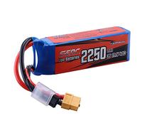SUNPADOW 11.1V 3S RC Lipo Battery 40C 2250mAh with XT60 Connector Rechargeable for RC Airplane Quadcopter Helicopter Drone FPV Racing Hobby