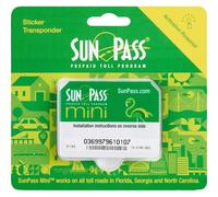 SunPass Transponder, Prepaid Toll Program for Florida, Georgia and North Carolina (Sticker)