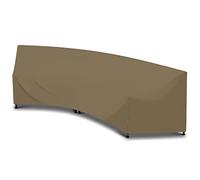 SunPatio Outdoor Curved Sectional Sofa Cover, Heavy Duty Waterproof Patio Couch Cover, All Weather Protection, 190"L x 36"W x 39"H/24"D, Taupe
