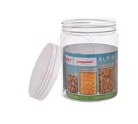 Sunpet 1000ml Alpine Jars with Spoon AJ1000 Plastic Storage Round Pet Jars with Airtight transparent Screw Top Lids Clear Storage Containers… (6)