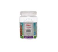 Sunpet Alpine Jars with Spoon Plastic Storage Round Pet Jars with Airtight transparent Screw Top Lids Clear Storage Containers (Clear, 200ml)