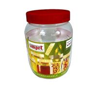 Sunpet Food Storage Canisters, Plastic, Red, 6000 ml, Pack of 3