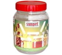 Sunpet J0500 Food Storage Canisters, Plastic, Red, 500 ml, Small, Pack of 3