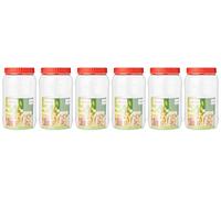 Sunpet J2000 Food Storage Canisters, Plastic, Red, 2000 ml, Pack of 6
