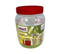 Sunpet Large Red Top Plastic Food Storage Canister Size 1000 ml, Pack of 6