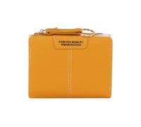 Sunphio PU Leather Women’s Wallet, Spacious Trifold Design with Card Slots and Coin Section, Elegant Purse for Everyday Use, S02-Orange, Modern