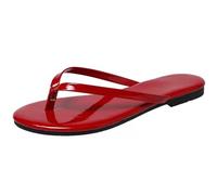 Sunporx Womens Flat Leather Flip Flops Comfortable Non-slip Lightweight Summer Slide Sandals Beaches Swimming Pools Shoe Land