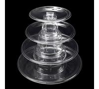 SUNPRETTY 4 Tiers Macaroon Carousel Cupcake Holder Cake Food Stand Display Rack Dessert for Wedding Birthday Party Bakery Decor macaron display