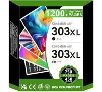 SUNPRINTZ 303XL Black and Colour Ink Cartridges for HP 303 Printer Cartridges for HP 303XL for HP Envy Inspire 7200e 7220e 7900e 7920e, for Envy Photo 6200 6230 7800, for Tango X Smart Printers
