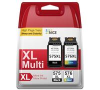 SUNPRINTZ PG-575XL CL-576XL Ink Cartridges Multipack Compatible with Canon 575 576 Ink Cartridges, PG-575 / CL-576 XL for Canon Pixma TS3550i TR4750i TS3551i TS3750i TR4751i Printer (1 Black,1 Colour)