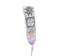Sunproof Women Flower Hairband Crochet Rectangle Turban Sweet Elastic Hairbands Spring Hair Accessories