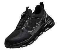 Sunqiran Work Boots Suede Breathable Steel Toe Cap Boots Slip on Welding Safety Shoes… (Black 886, Adult, Men, 7, Numeric, UK Footwear Size System, Medium)