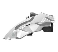 SunRace M924 Dual Pull 9-Speed Triple Front Derailleur, Silver