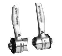 SunRace R90 Downtube Shifters 9 Speed Indexed RH Friction LH Braze On Silver
