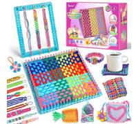 Sunrad DIY Arts and Crafts for Kids,2-in-1 Friendship Bracelet Making Kit