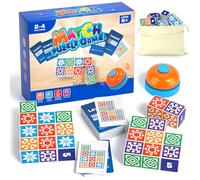 Sunrad Matching Game Family Board Games for Kids & Adults with 4 levels,100 unique puzzles,Fun Fast-Paced Block Puzzle Games for Boys Girls Age 4+,2-4 Players,Christmas & Birthday Gifts