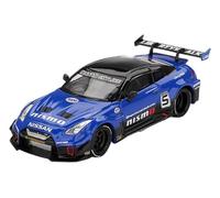 Sunrich MGT01124-L MINI GT 1/64 LB-Silhouette Works GT Nissan 35GT-RR Version 2 Blue (Left Handle) Finished Product